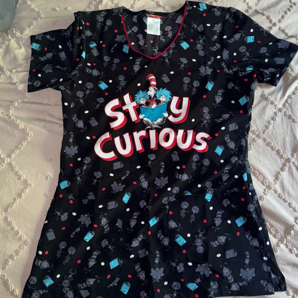 Dr Seuss Scrub Top